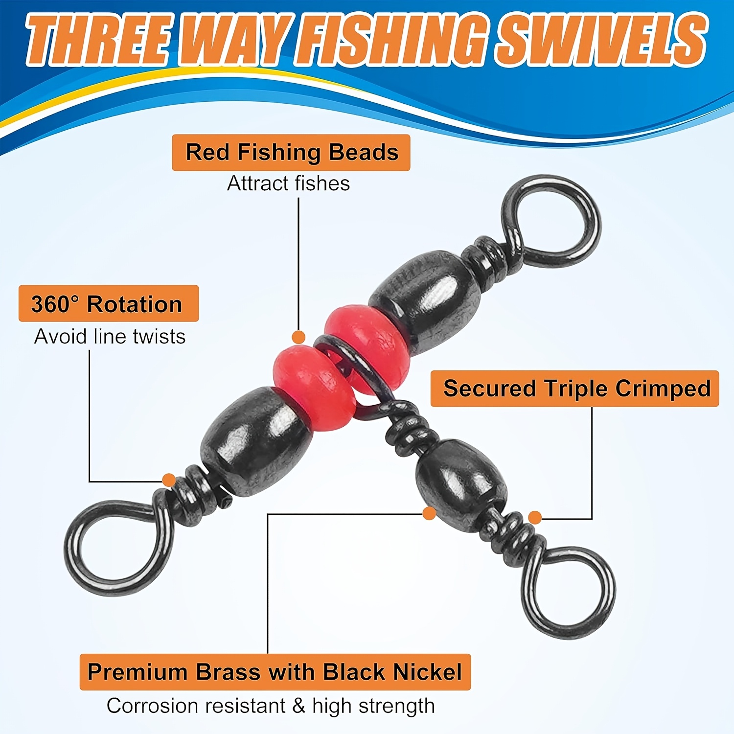 3 Girelle a tre vie, Girevole  - Monofilament Line recensione e prezzo