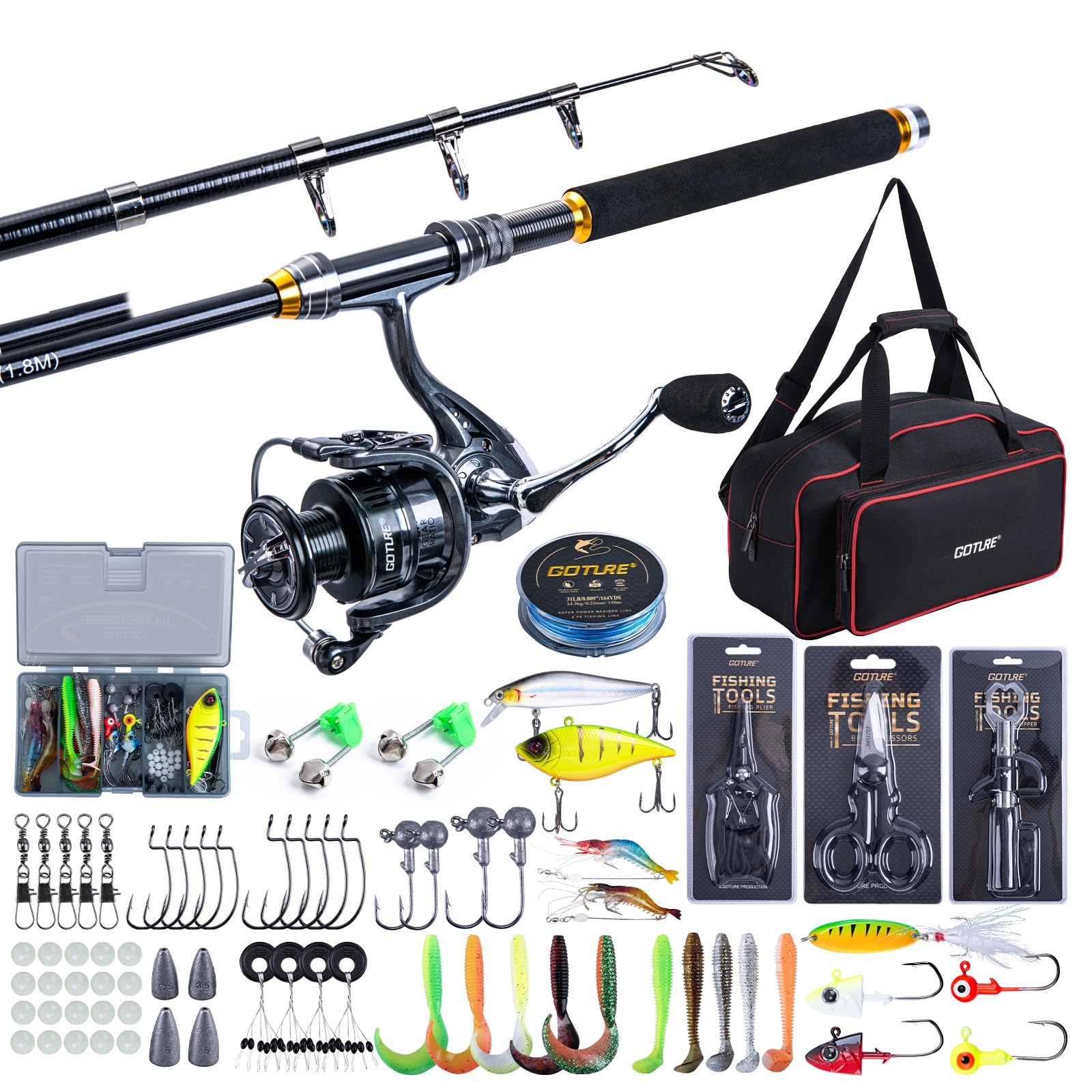 Goture Canna da pesca telescop - Fishing Line Spooler recensione e prezzo